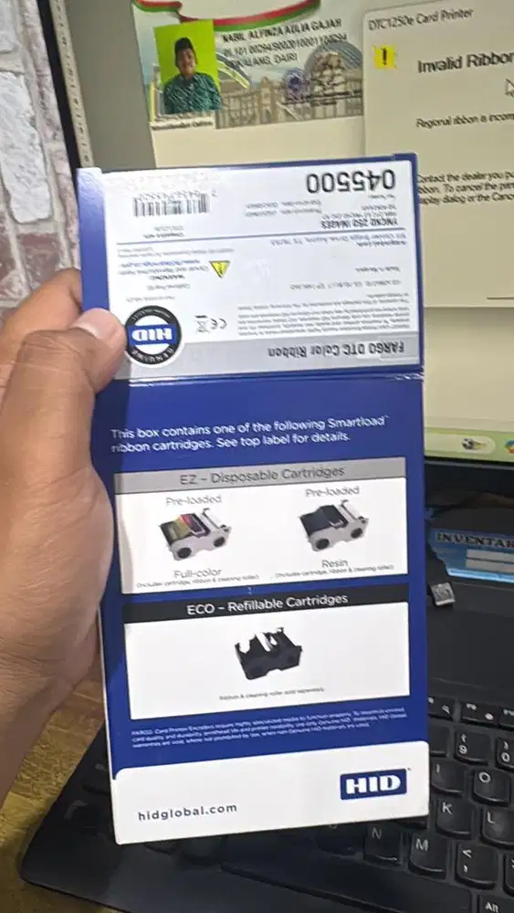 Tinta printer id card dtc fargo ribbon color