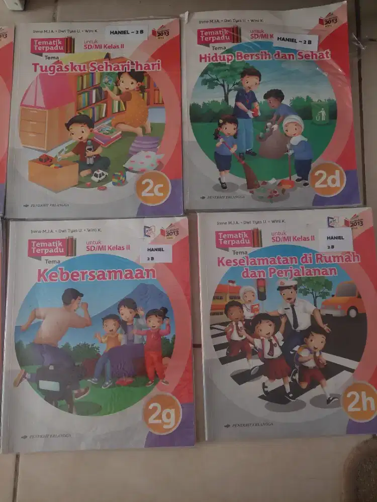 Buku Pelajaran SD Sekolah Dasar Tematik Terpadu Erlangga kelas 2