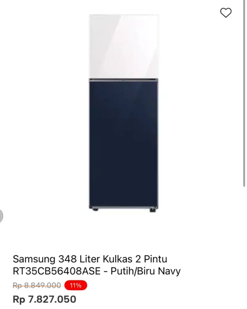 KULKAS SAMSUNG 2 PINTU RT35CB56408ASE 348LTR