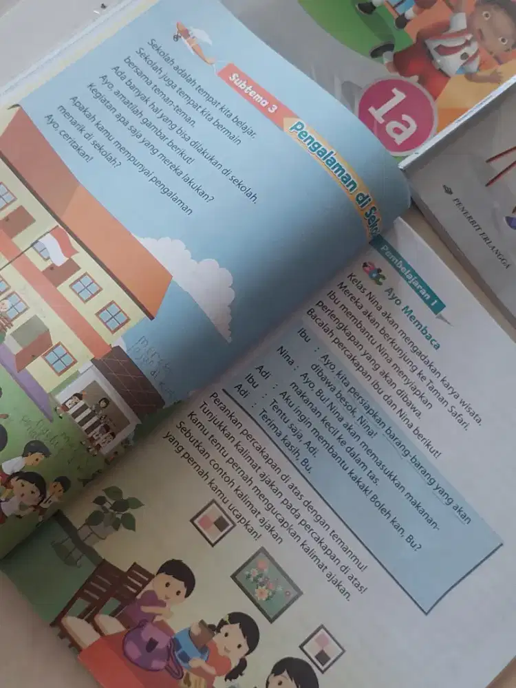 Buku Pelajaran Tematik Terpadu kelas 1 Erlangga Sekolah Dasar SD