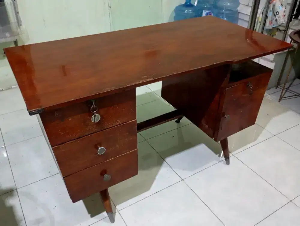 MEJA TULIS / KERJA KAYU JATI LAMA