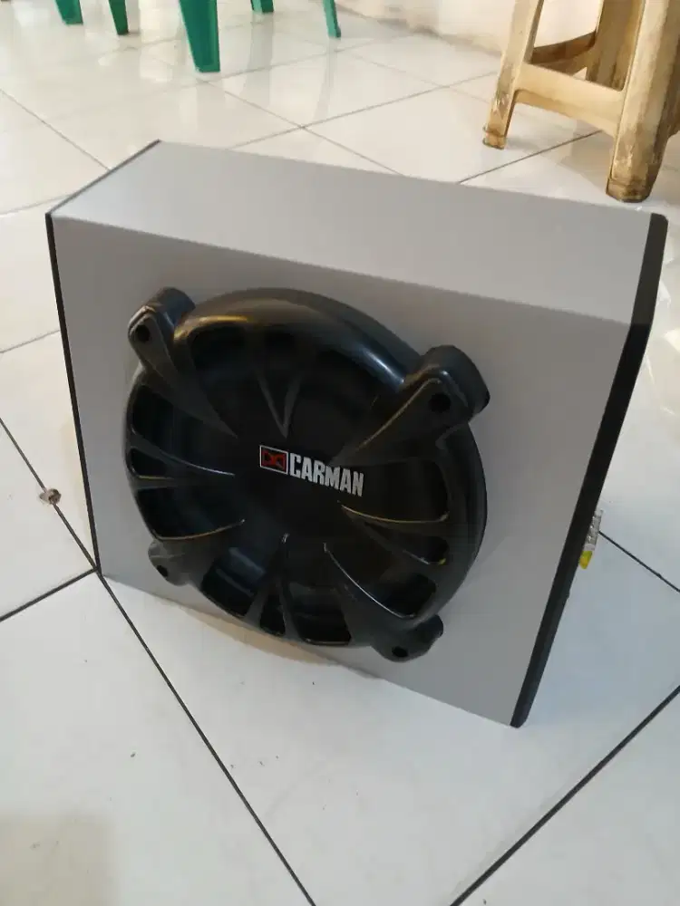 Subwoofer aktif 10 inci carman,harga siap pasang