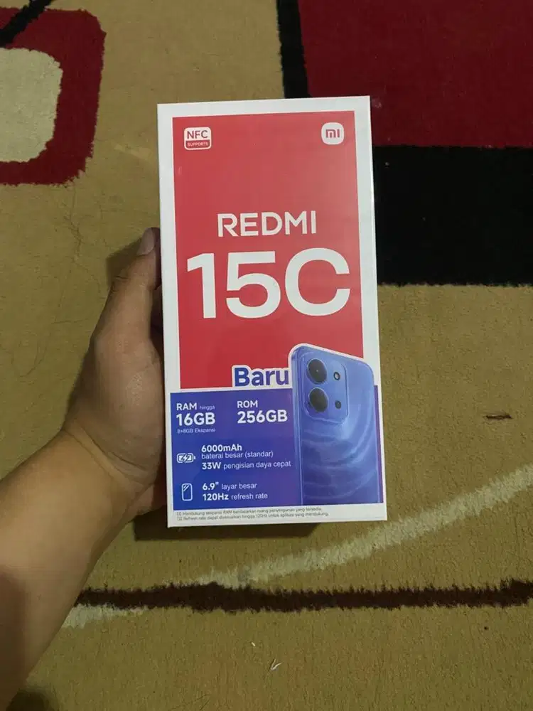BISMILLAH REDMI 15C 8/256 NEW SEGEL BOX FRESH
