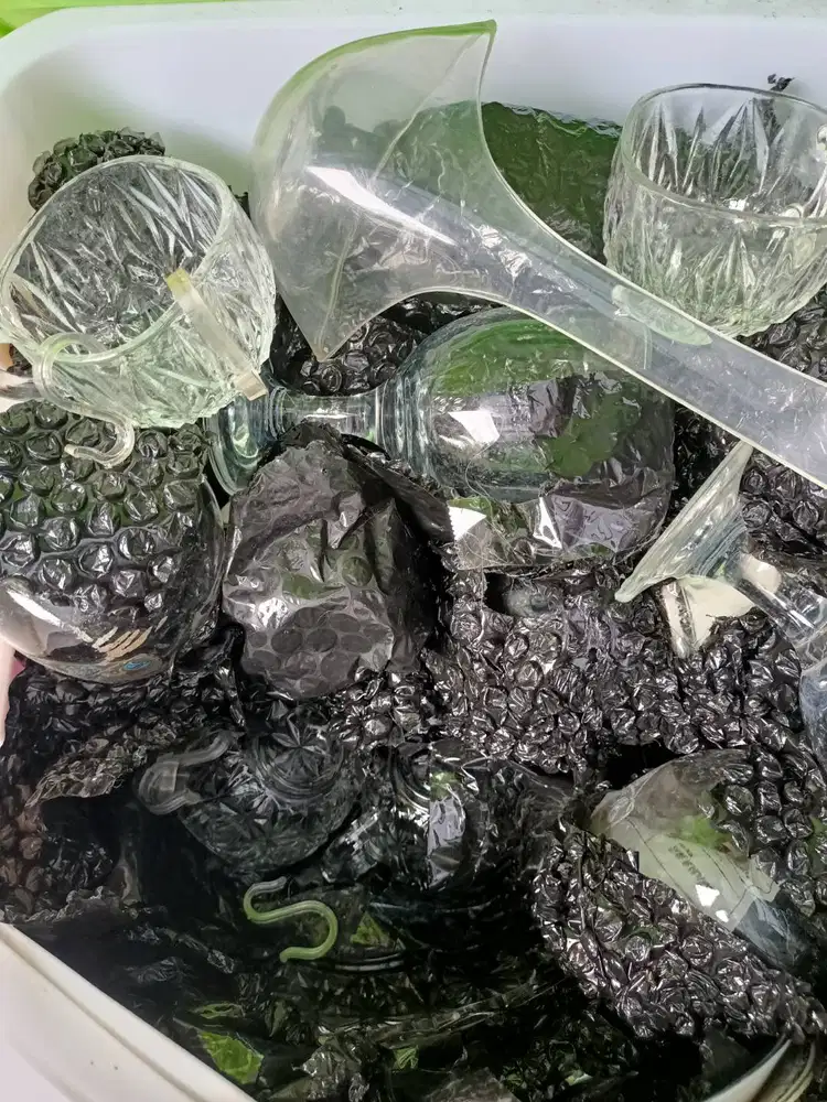 Satu Set Mangkuk Koktail/Es Buah Besar Jadoel