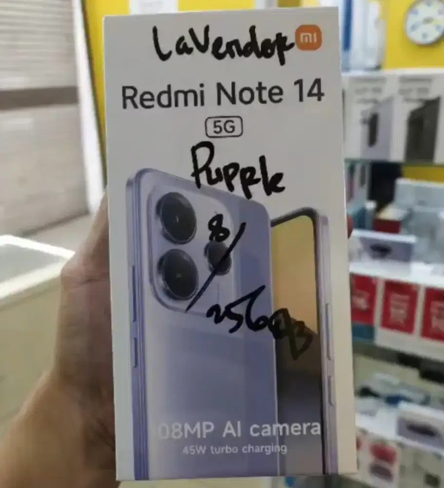 Xiaomi Redmi Note 14 5G 8/256 Purple BNIB Garansi Resmi Indo