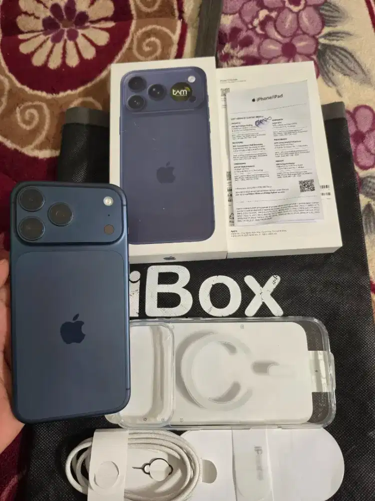 iphone 17 pro max 256gb iBox,gransi 09-01--2027 battry 100% CC 40 kali