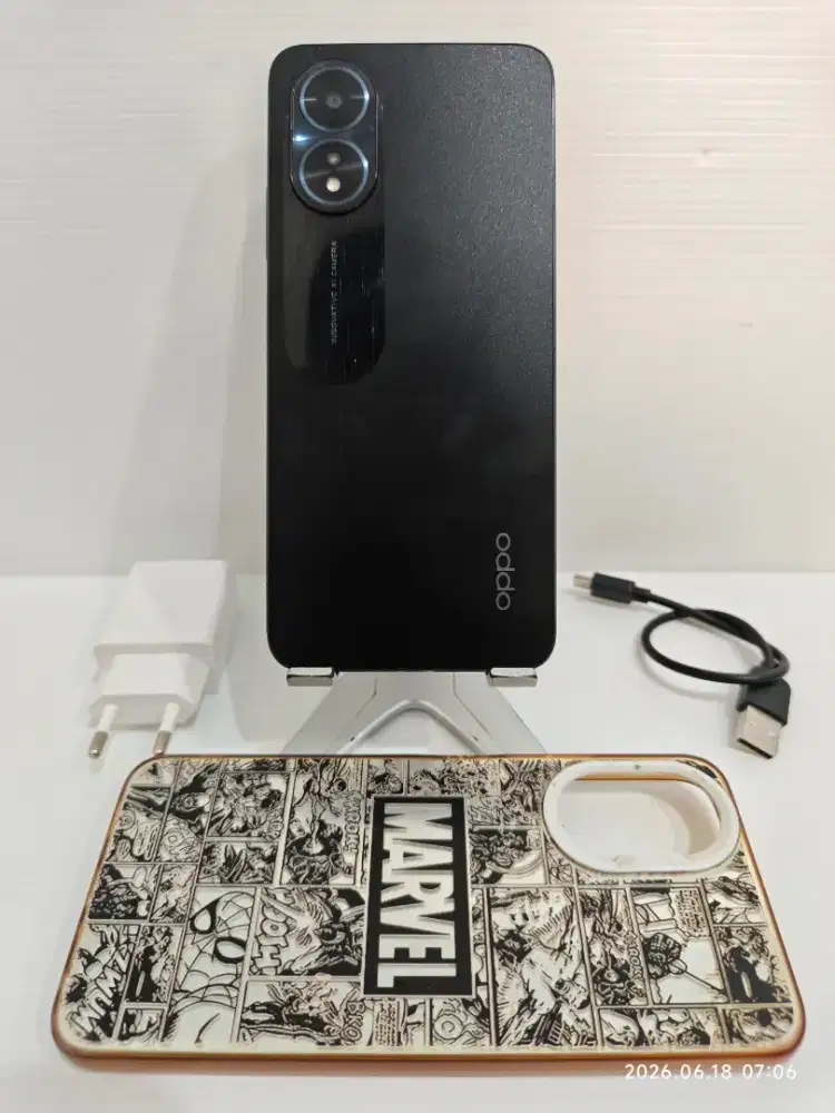 Oppo A18 4G 4+4/128 Gb Kemulusan 95% Pecas Ex Resmi bs TT/BT..