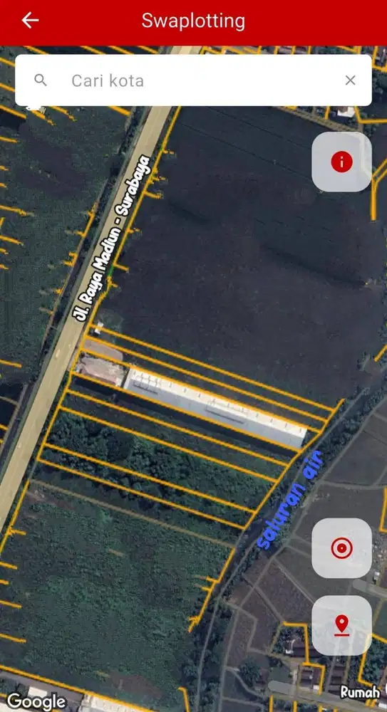 Dijual Tanah Lokasi Strategis di Jl. Raya Nasional MADIUN