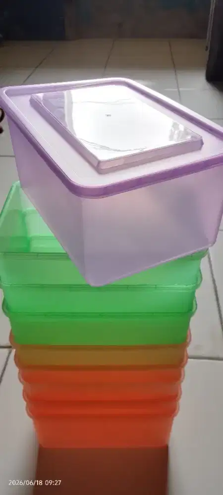 Jual kotak makan polos warna