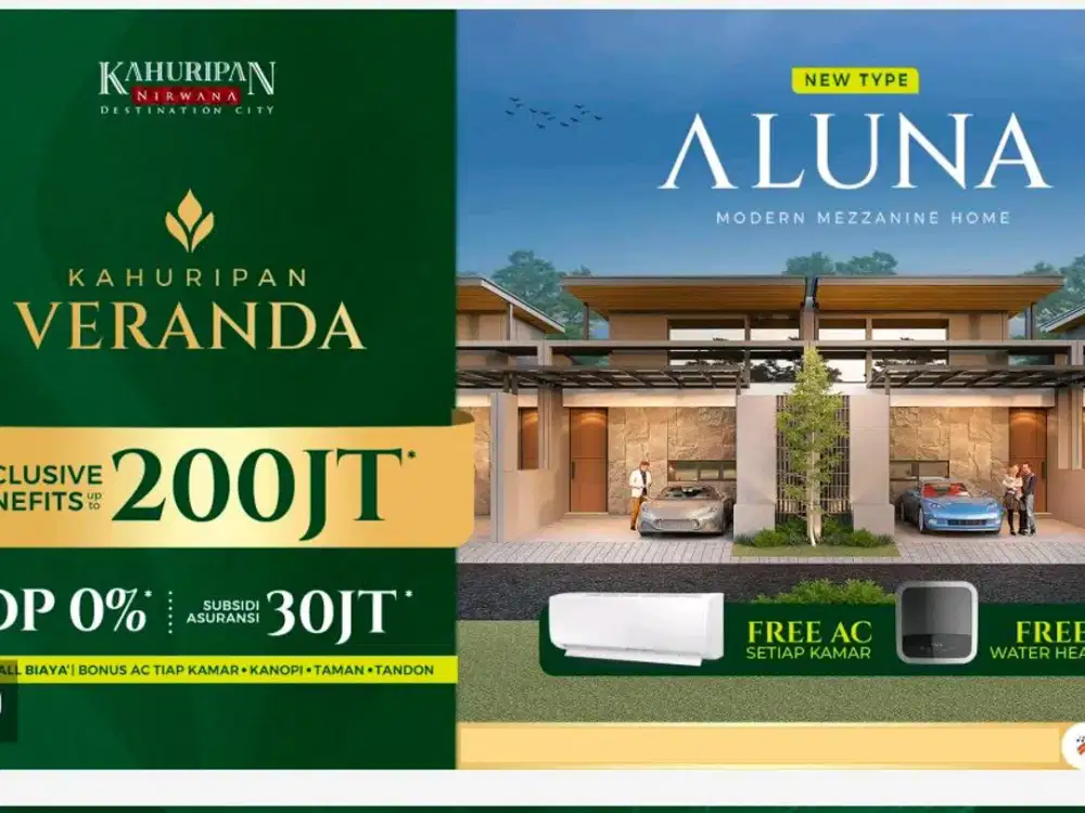 RUMAH TANPA DP (DP 0%) SIDOARJO!! KAHURIPAN NIRWANA SIDOARJO NEW TYPE ALUNA (MEZANIN)