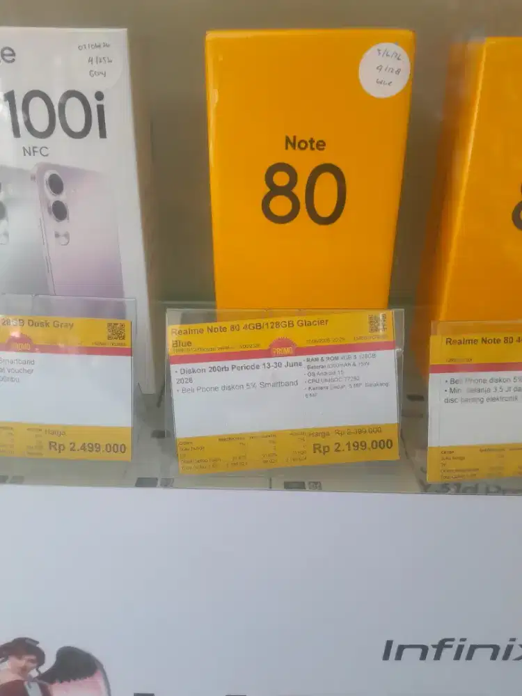 Realme note 80 4g/128gb