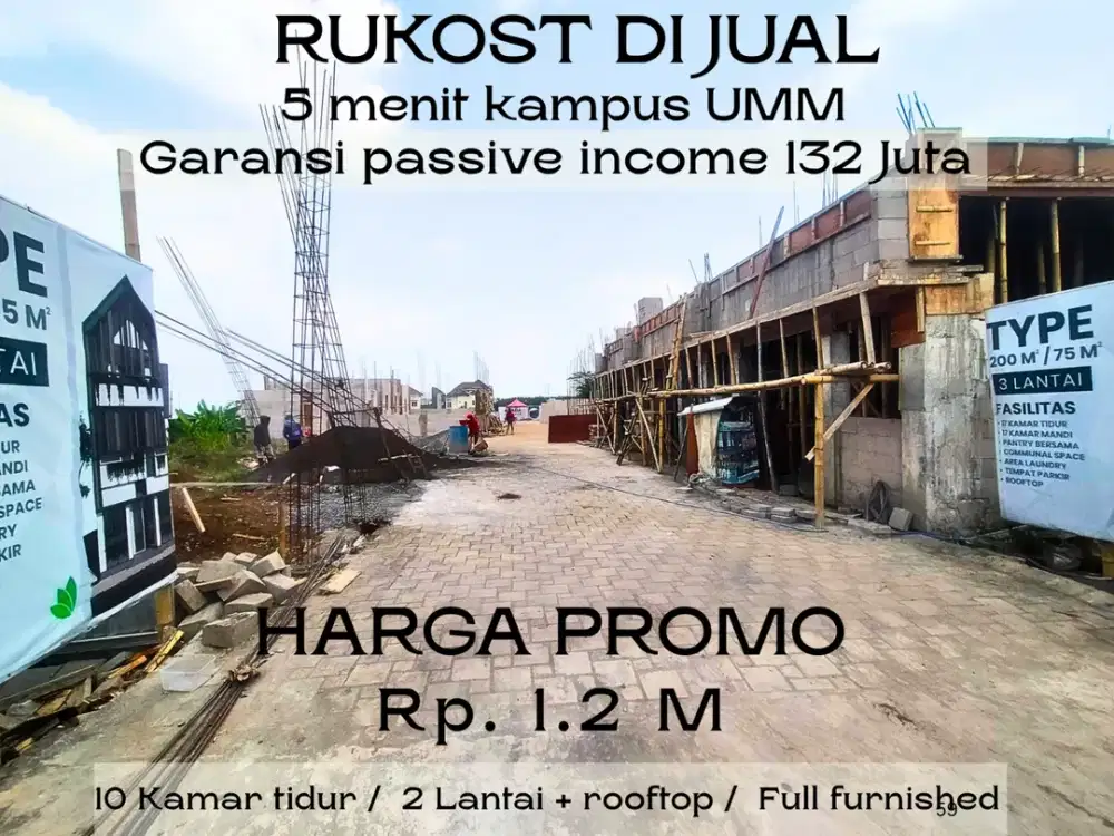 5 Menit Kampus UNISMA Malang Full AC dan Water Heater Jual Kos Malang Lebar Jalan 6 Meter