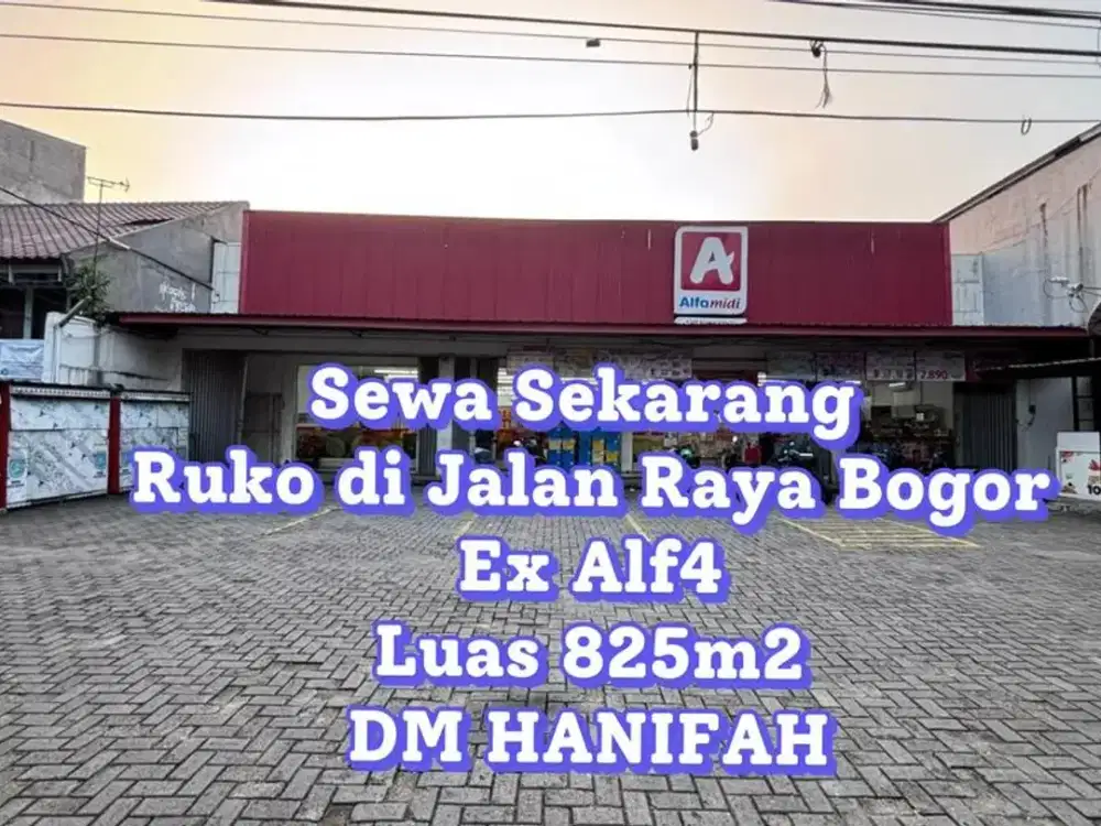 Disewakan Bangunan ex Supermarket di Jalan Raya Bogor