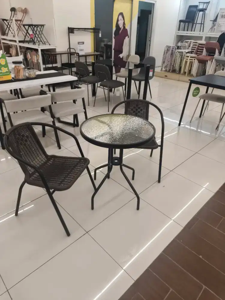 Meja teras set 2 kursi