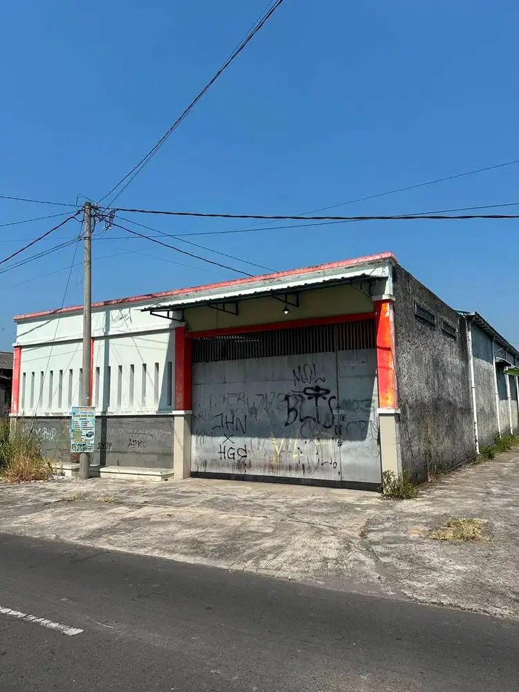 Dijual Gudang Siap Pakai Area Industri Lokasi Pedan, Klaten Luas 1040m