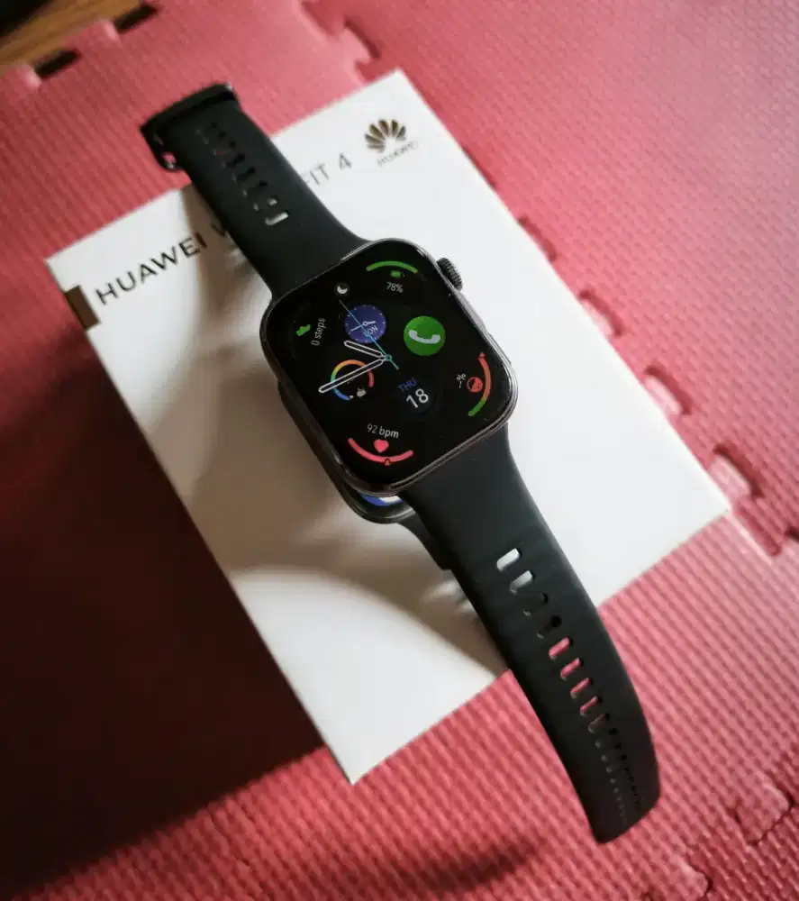 Huawei watch fit 4 warna hitam fullset