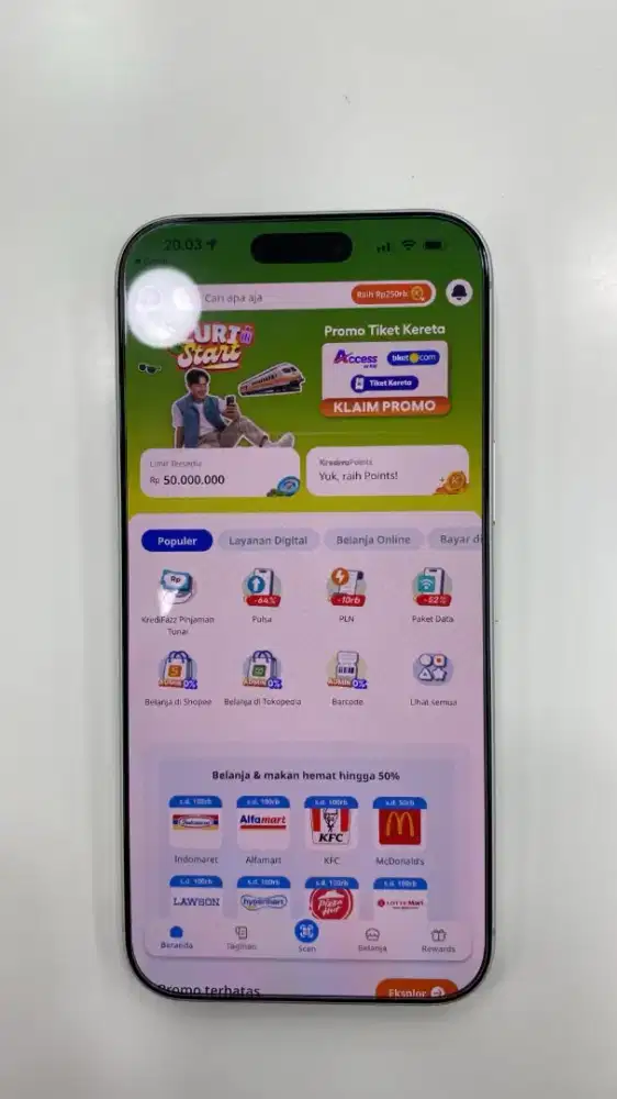 Kredit handhphone