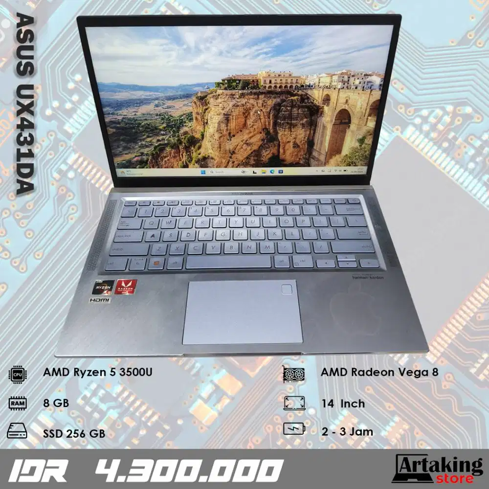 Asus UX431DA - Ryzen 5 - Ram 8 GB - SSD 256 GB