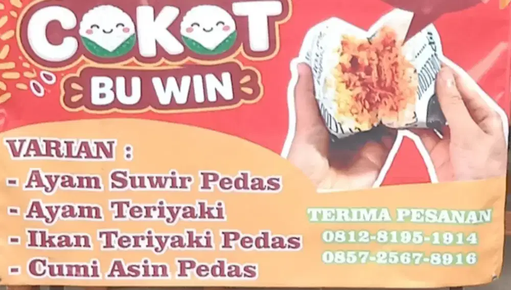 Bismillah jual Nasi cokot/ nasi kepal bu win