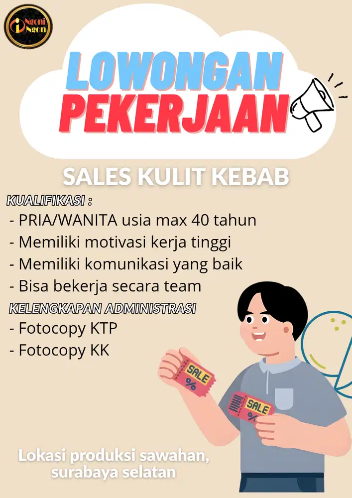 lowongan kerja sales dan produksi kulit kebab