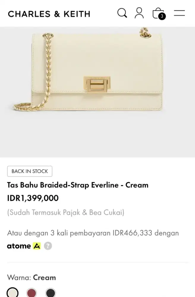 Tas everline charles & keith