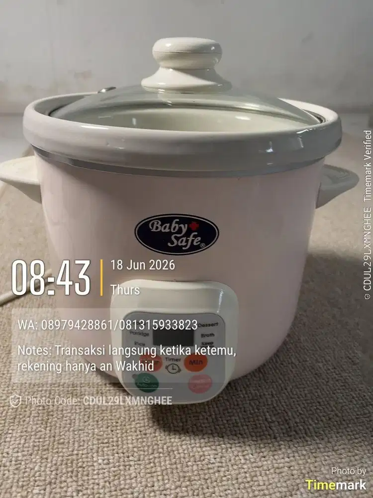 Preloved Babysafe Slowcooker / slowcooker bekas second kota bogor