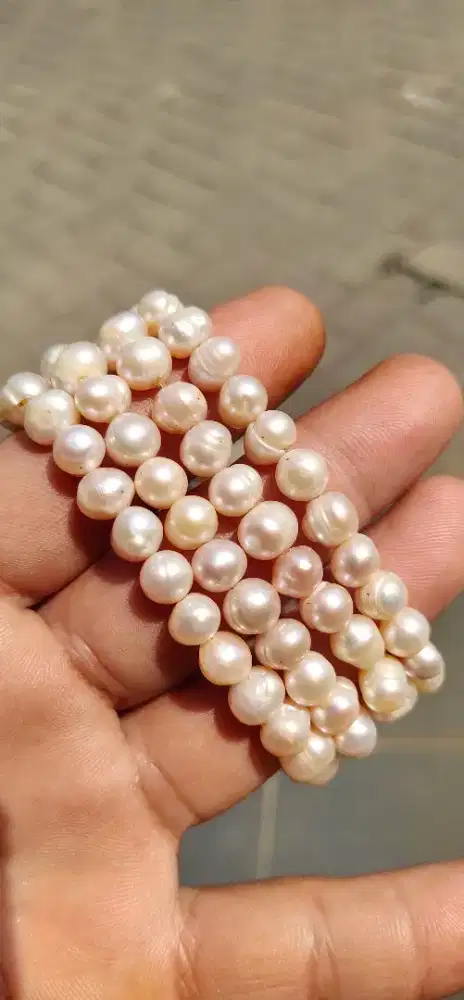 Nacklace Permata Mutiara Baroque Air Laut Origin Lombok Pjg Est 68Cm