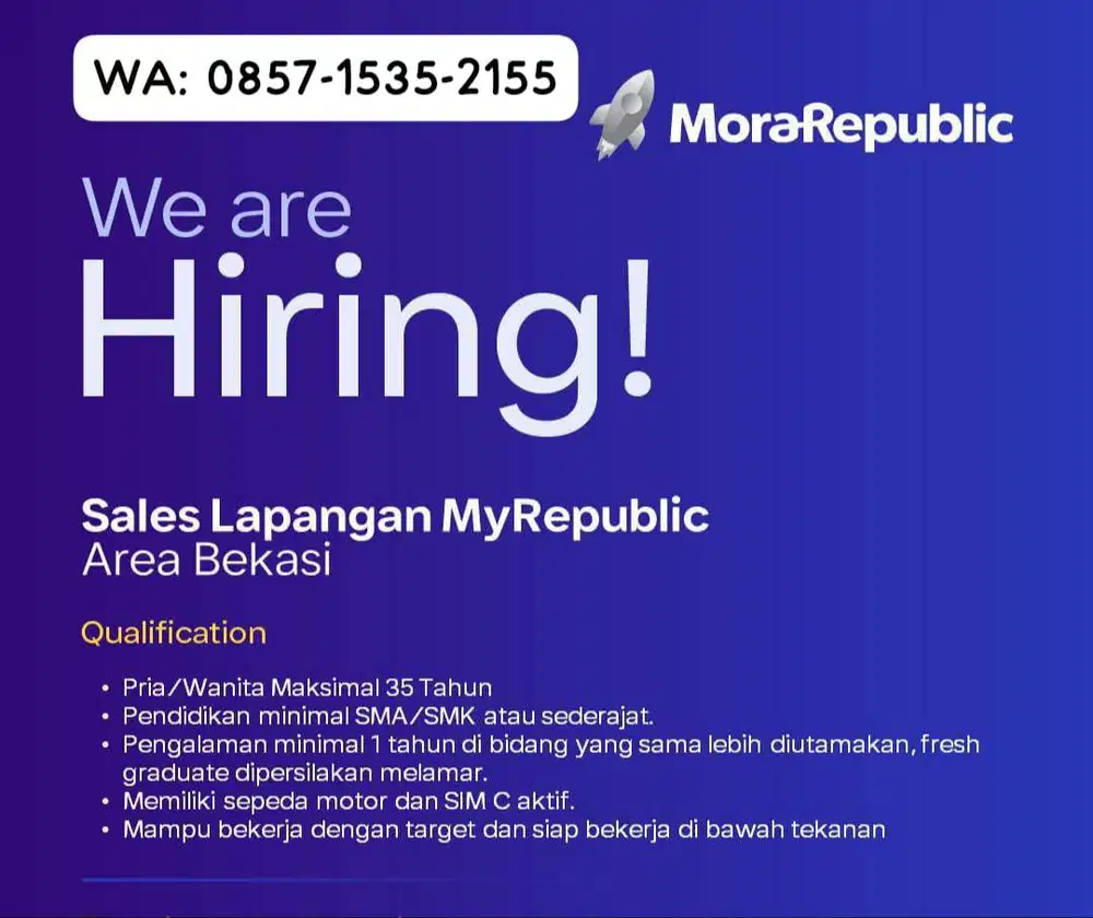 Lowongan Kerja Sales Myrepublic