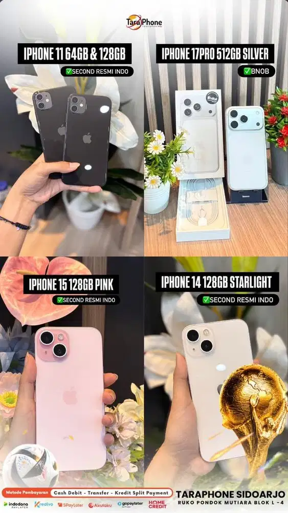 iPhone Second Resmi Bergaransi, Bisa Dicicil.