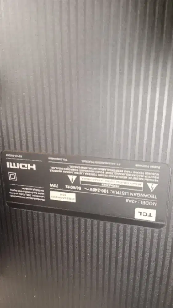 TV merek tcl ukuran 43 in layar 4k