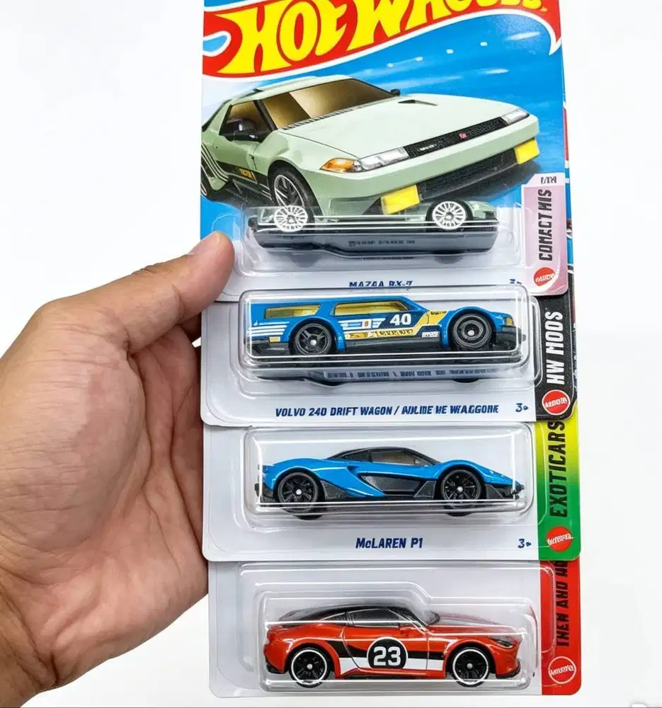 Paket Bundle Hot Wheels isi 4 Pcs Original Mattel Blister Mulus Murah