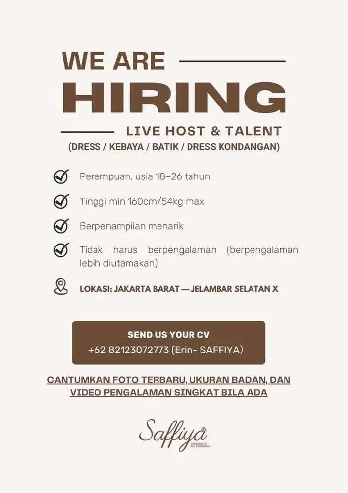 HIRING! Live Host & Talent Content