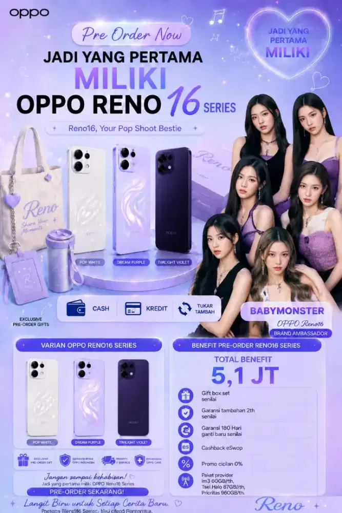 PRE ORDER OPPO RENO 16 SERIES