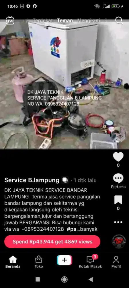 Jasa service kulkas,showcase,frezer,m.cuci dan ac
