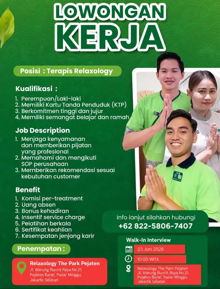 Terapis Pijat Relaxology The Park Pejaten