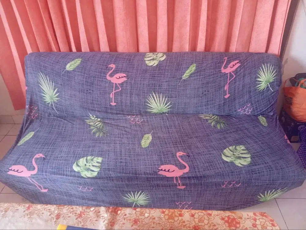 Kursi sofa bed (3 orang) dan kursi sofa bulat