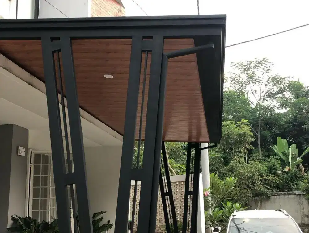 kanopi alderon double layer plafon pvc modern