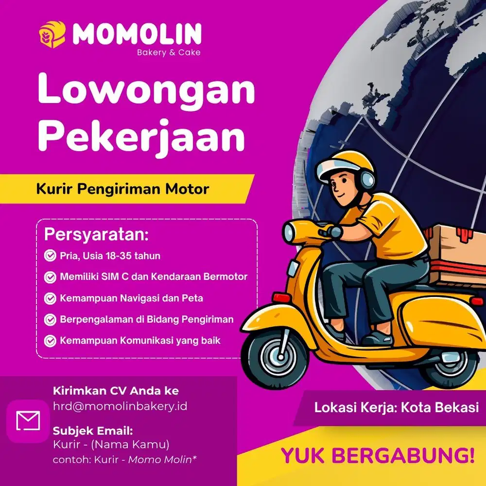 Lowongan Kerja Kurir Motor dan Teknisi AC