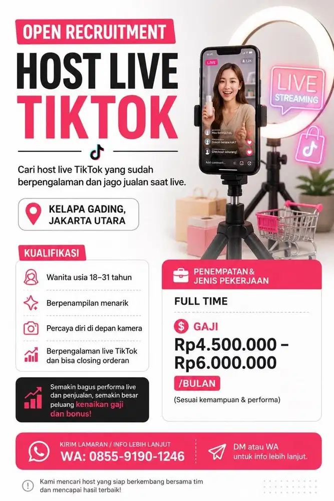 Lowongan kerja host live