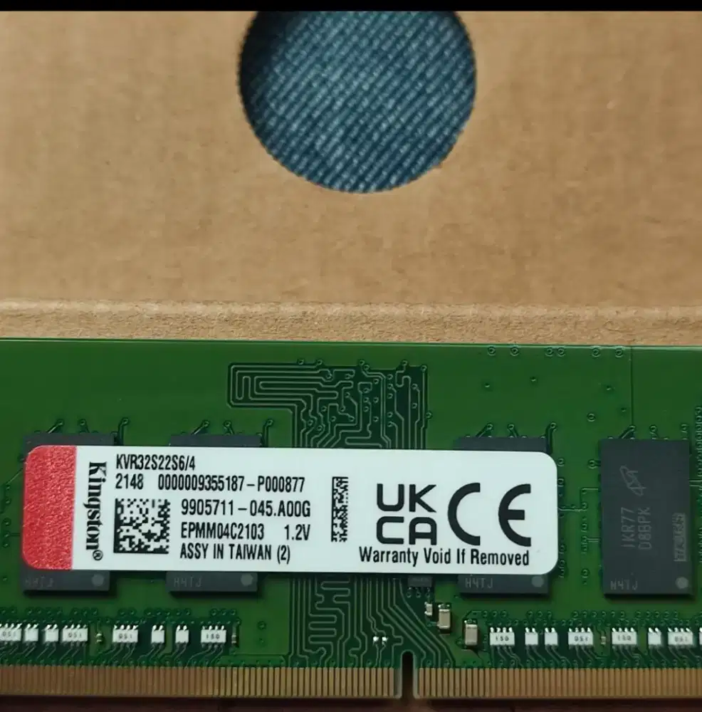 Ram Kingstone KVR32S22S6/4 4GB DDR 4 3200MHz Non-ECC
