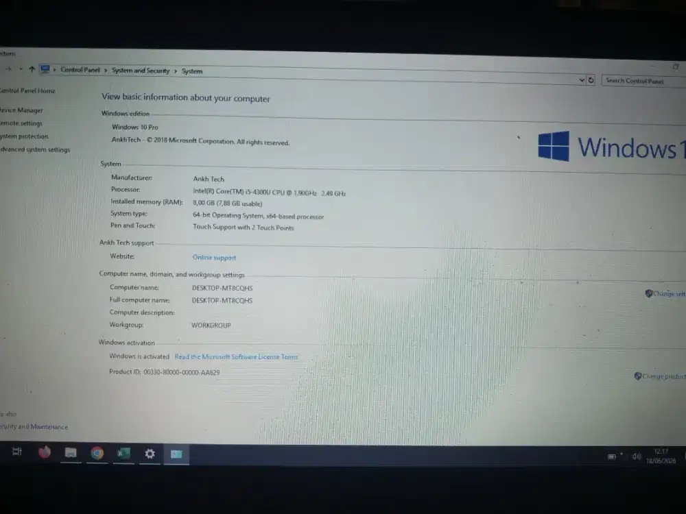 LENOVO X 240  THINKPAD RAM 8 GB