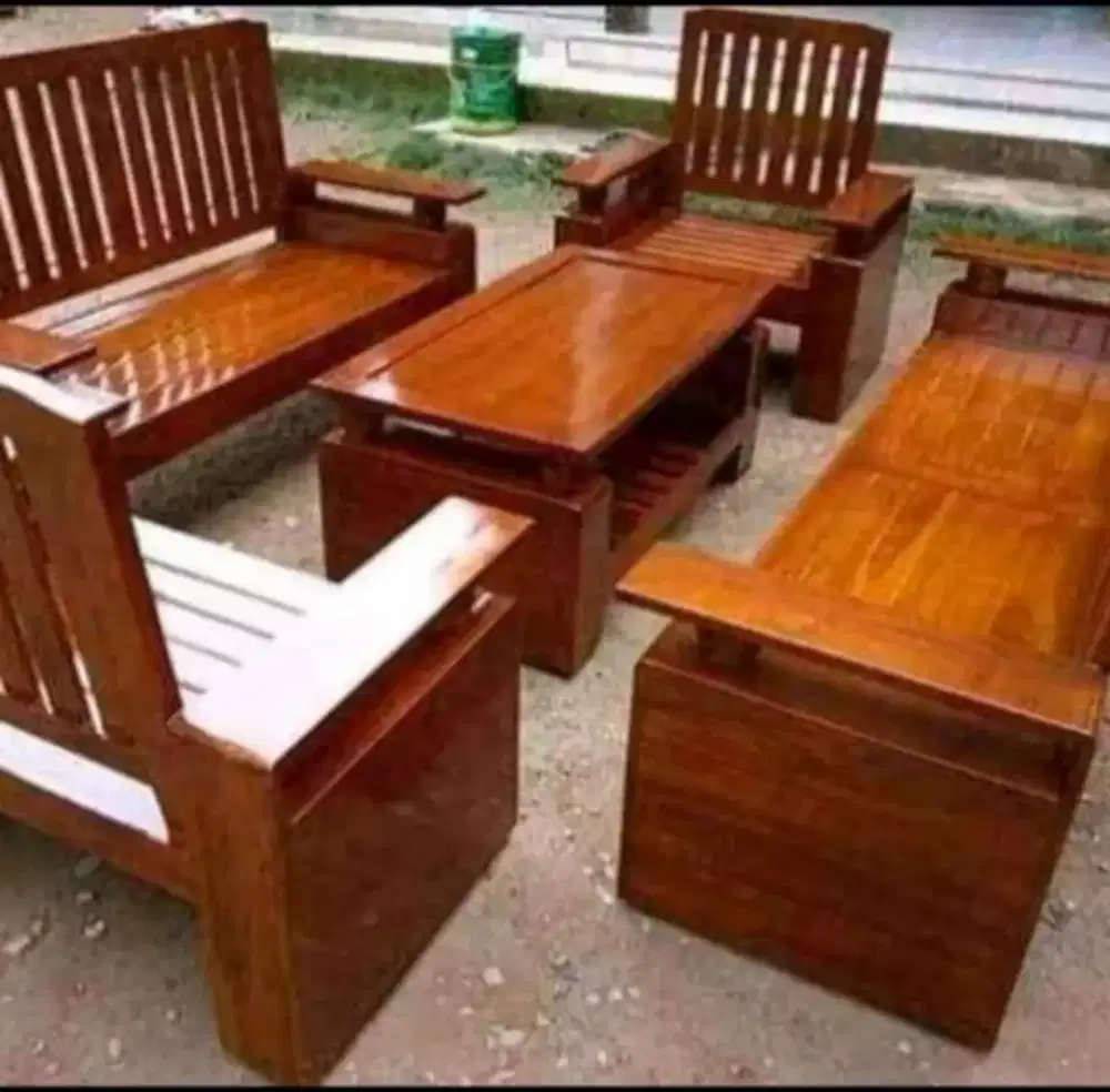 Kursi tamu minimalis jati
