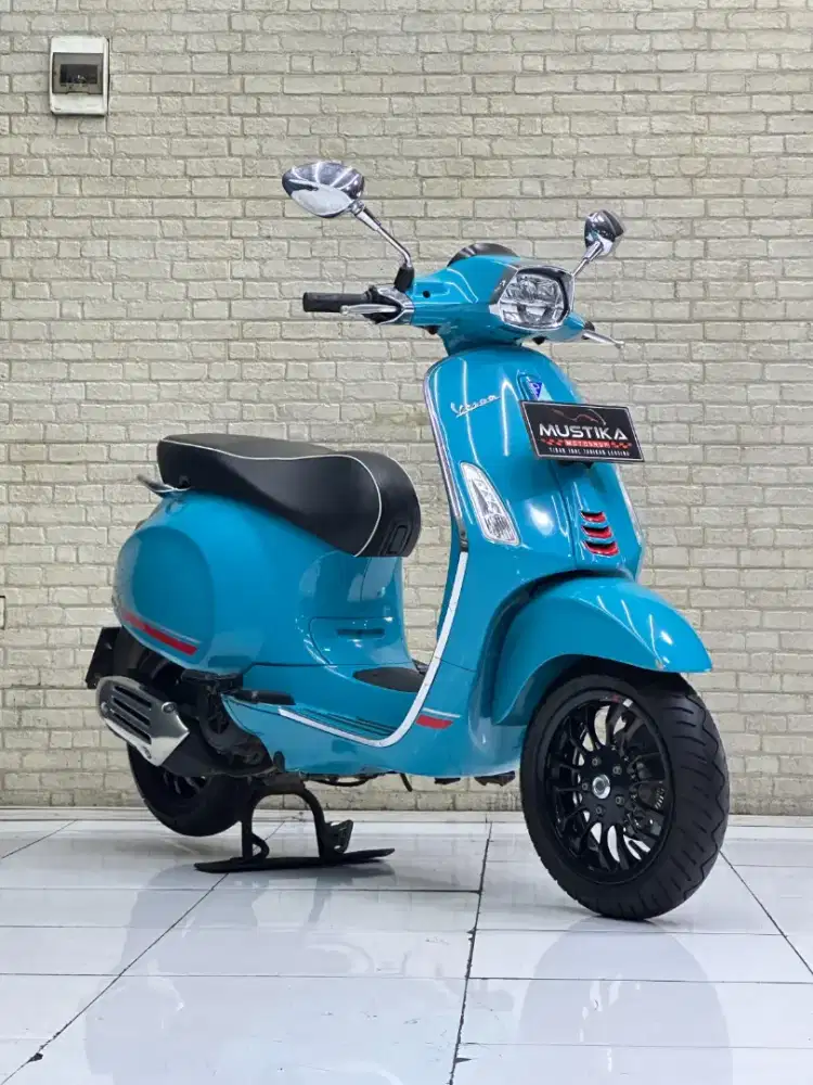 TERMURAH‼️ VESPA SPRINT S  BLUE AUDECE 2021 MULUS NOPOL N KAB