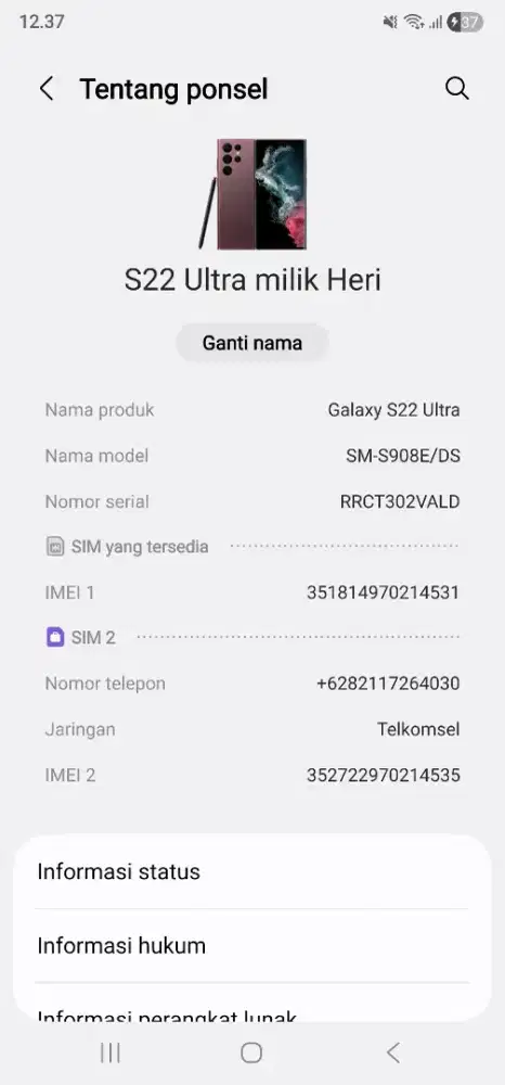 Samsung S22 Ultra 12/256