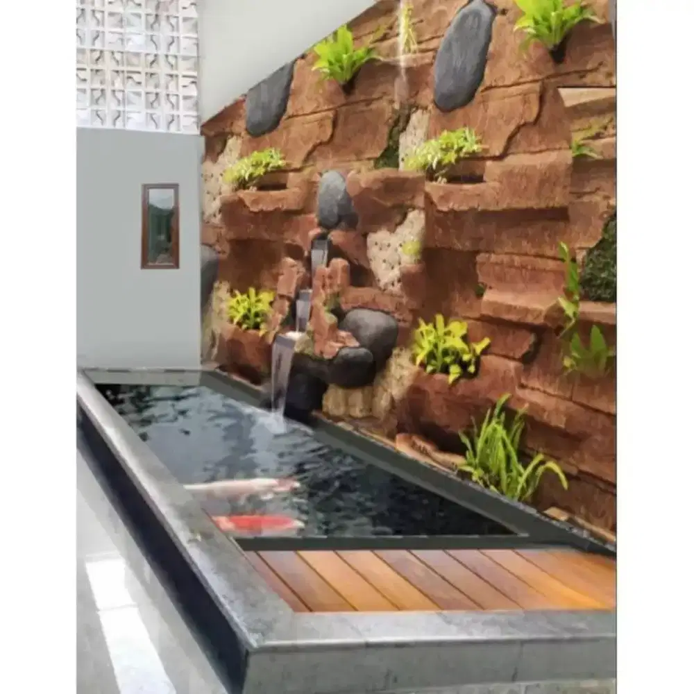 Jasa pembutan tebing relif kolam ikan koi kolam minimalis dll #4
