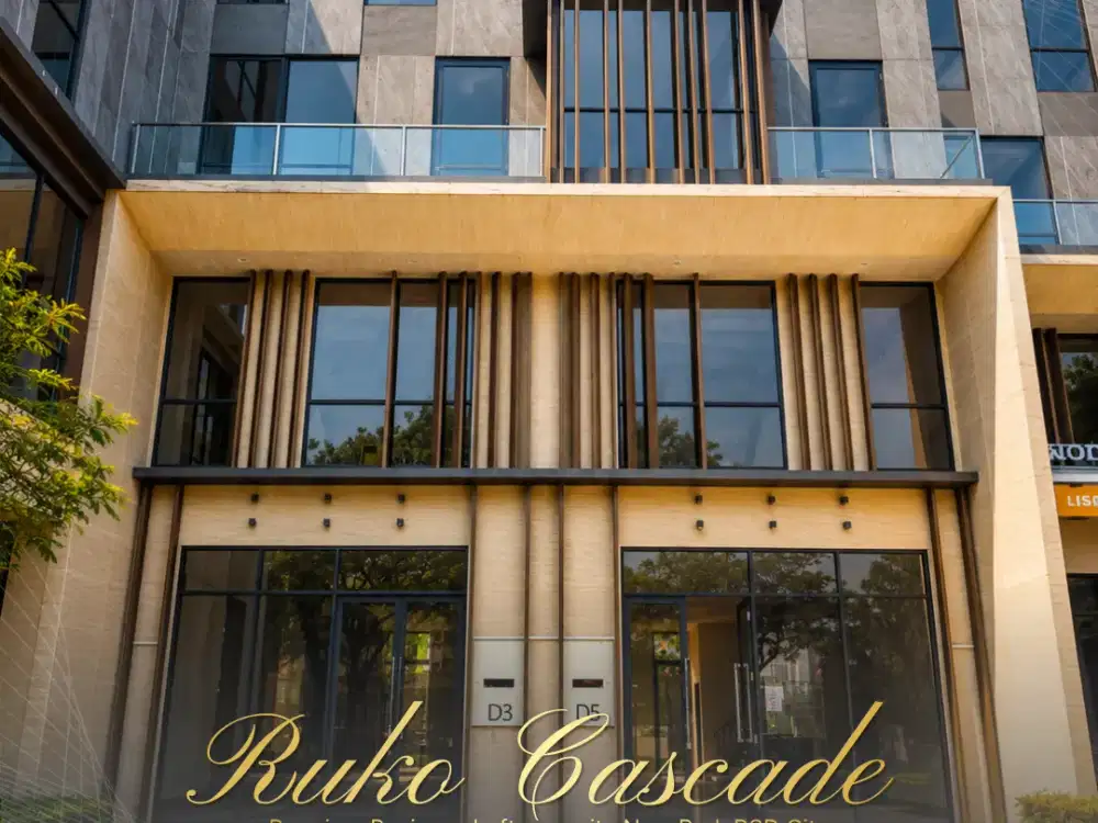 TURUN HARGA Disewakan 4 Lantai+Lift di Ruko Cascade Studio Loft Lokasi strategis di BSD City
