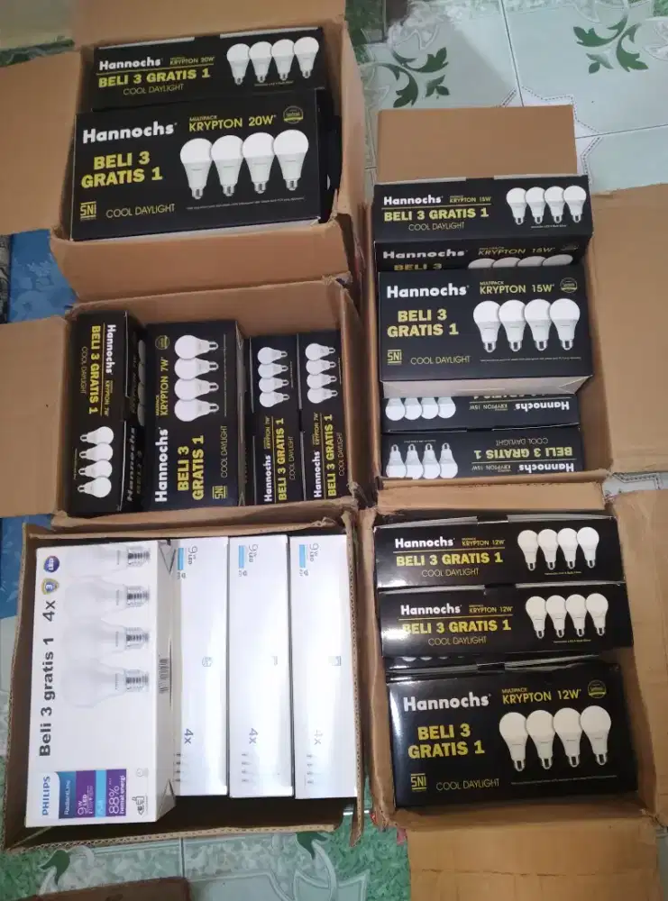 habisin setok lampu led hannochs/philips
borong semua siap antar