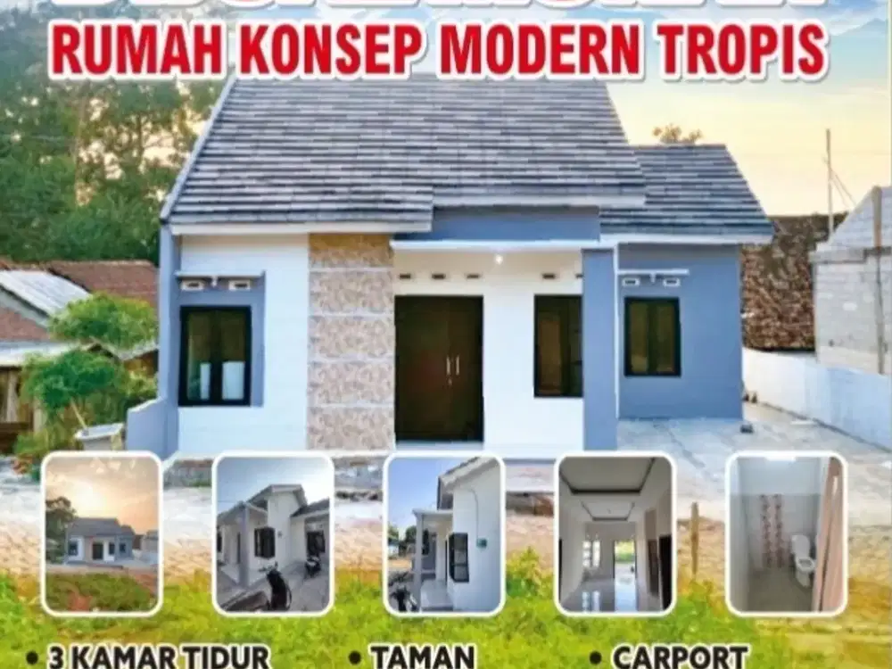 Rumah Modern Minimalis 3 Kamar Tidur Bebas Banjir