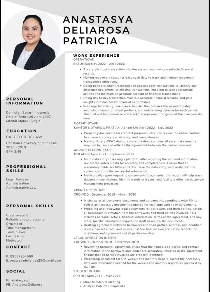 Operations Finance - Administration - Notary Staff