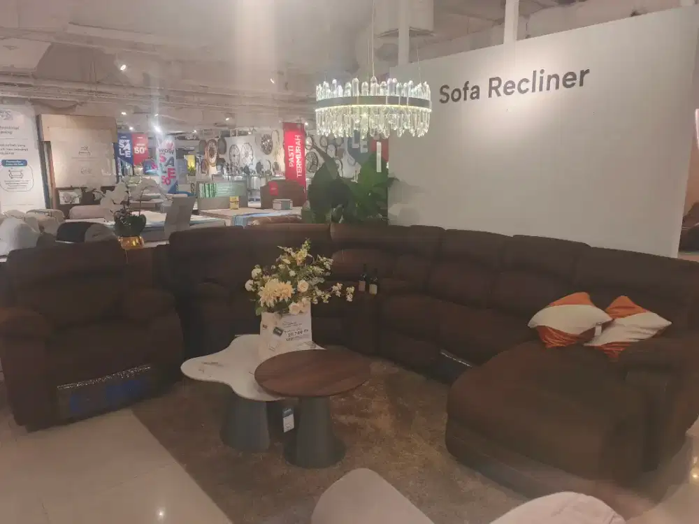PROMO cicilan Sofa Sectional Recliner Fabric